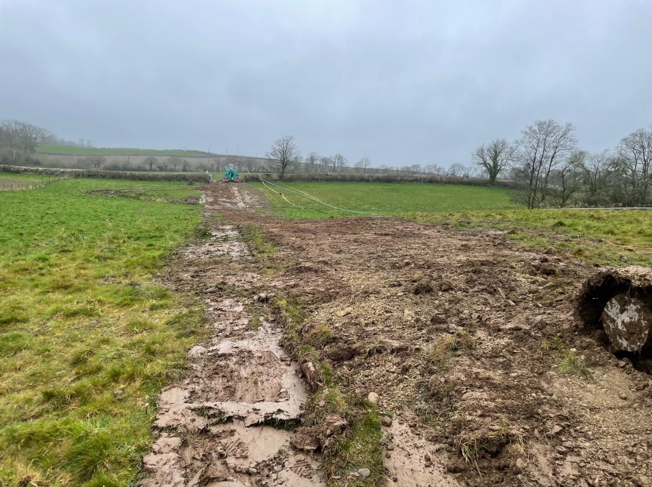 Ground after cable ploughing - minimal disruption